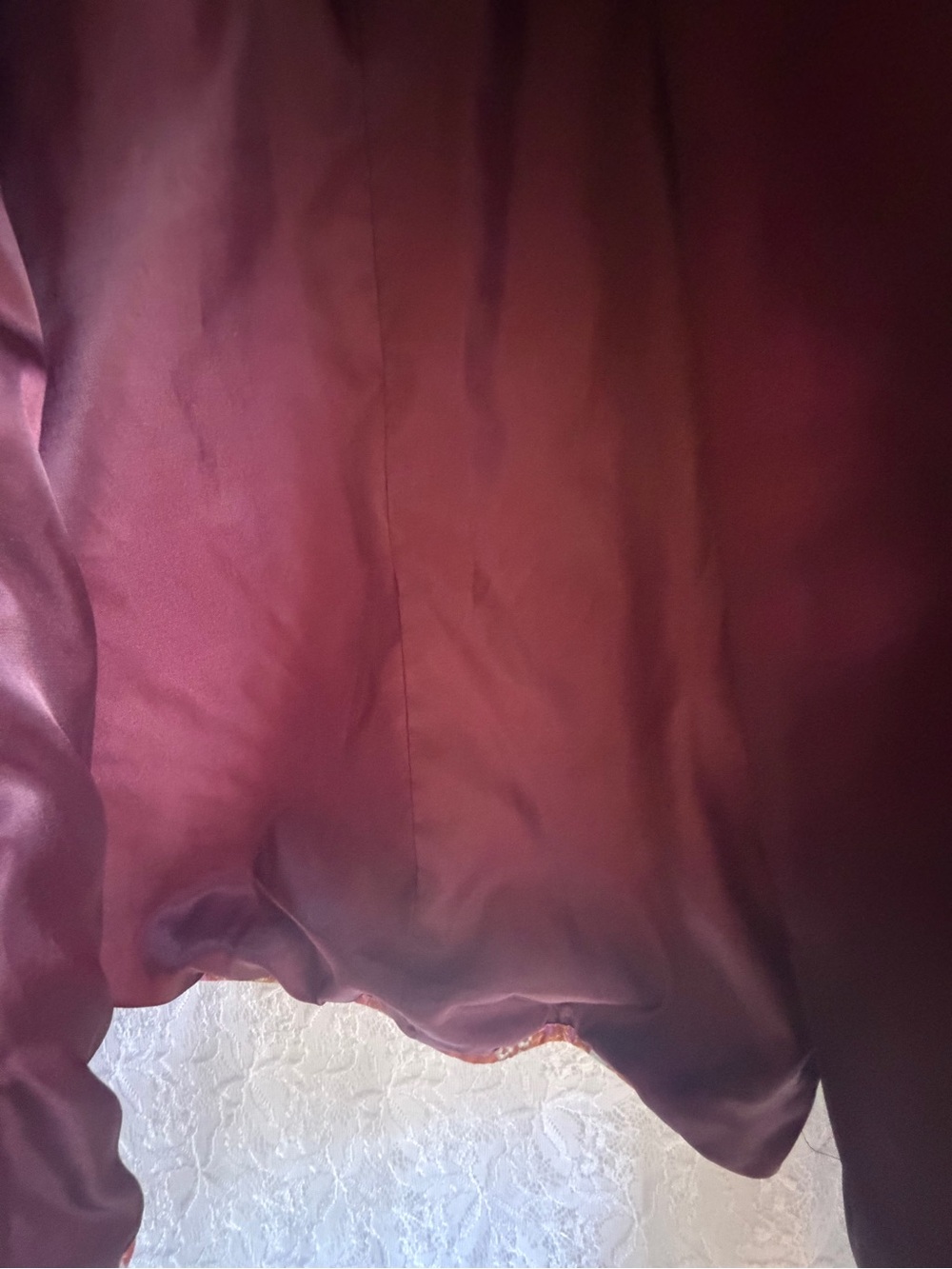 Quilted Floral Bomber Jacket - Burgundy Floral - Picture 4 of 5
